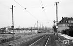 Ein Straßenbahnzug vermutlich in Frankfurt-Bommersheim.  (02.1964) <i>Foto: Gerhard Karl</i>