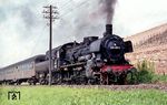 038 499 (38 2499 vom Bw Heilbronn) mit einem Eilzug aus Heidelberg bei Babstadt nahe Bad Rappenau. (08.1969) <i>Foto: Jörg Schulze</i>