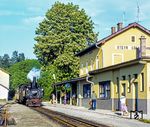 298.53 fährt in den Bahnhof Steyr Lokalbahn ein.  (08.1977) <i>Foto: Karsten Risch</i>