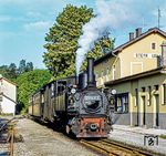 298.53 in Steyr Lokalbahnhof. Zum Aufnahmezeitpunkt war die bei Krauss in Linz gebaute Lok bereits 82 Jahre alt. (08.1980) <i>Foto: Karsten Risch</i>