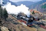 01 150 fährt nach Oberhof (Thür) ein. (29.03.1991) <i>Foto: Wolfgang Bügel</i>
