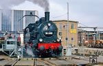 94 1292 macht sich im Bw Eisenach bereit, die Bespannung des Sonderzuges aus Bebra zu übernehmen. (21.04.1991) <i>Foto: Wolfgang Bügel</i>