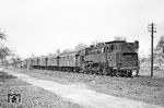 065 013 (Bw Aschaffenburg) mit P 3312 nach Miltenberg Hbf in Wörth (Main). (02.04.1971) <i>Foto: Wolfgang Bügel</i>