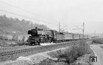 03 276 (Bw Mönchengladbach) mit E 4722 nach Aachen auf der Kohlscheider Rampe bei Herzogenrath. (04.1968) <i>Foto: Robin Fell</i>