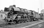 03 180 (Bw Wittenberge) restauriert im Bw Rostock. Kurz zuvor hatte sie im Raw Meiningen den Ersatzkessel (SKL Magdeburg 29512/1957) erhalten. (06.1967) <i>Foto: Robin Fell</i>