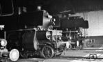 Die badische IV h 18 316 gehörte zu den letzten ihrer Art bei der DB und überlebte nur durch ihre Sondereinsätze für das BZA Minden (Westf). Im Schuppen des bw Minden (Westf) wartet sie auf ihren nächsten Einsatz. (23.08.1964) <i>Foto: Karl Wyrsch, Slg. D. Ammann</i>