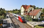 Vom einstmals vielfältigen lokbepannten Nahverkehr im Nahetal ist nur noch dieser bescheidene Triebwagen in Form des Desiro Classic übrig geblieben. 642 109 ist als RB 12726 nach Kaiserslautern im Haltepunkt Bretzenheim (Nahe) eingetroffen. (01.10.2025) <i>Foto: Joachim Bügel</i>