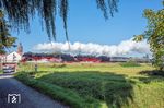 01 1075 und 01 1104 vor einem Sonderzug anlässlich des Jubiläums "30 Jahre Eisenbahn-Romantik-Reisen und 100 Jahre Baureihe 01" auf der Tagesetappe nach Nördlingen in Klingenberg am Main. (02.10.2025) <i>Foto: Atijana Schmidt</i>
