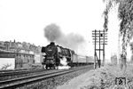 Die Osnabrücker 01 1085 fährt mit einem Schnellzug nach Hamburg aus Münster (Westf) Hbf. (05.1966) <i>Foto: Dieter Kempf</i>