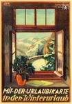 Werbung für eine Sonderaktion der Deutschen Reichsbahn. Diese Karten waren für eine bestimmte Zeit gültig und ermöglichten die Fahrt in die gewünschte Urlaubsregion. Während der NS-Zeit waren solche Angebote auch Bestandteil der Organistaion "Kraft durch Freude" (KdF). Sie war der größte Reiseveranstalter in der Zeit des Nationalsozialismus und für die Organisation von Freizeitaktivitäten für die deutsche Bevölkerung zuständig.  (1935) <i>Foto: Ludwig Nauer/WER</i>