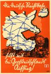 Die Reichsbahn biederte sich auch schnell dem neuen Regime nach 1933 an: "Die Deutsche Reichsbahn hilft mit bei Großdeutschlands Aufstieg!" Mit "Großdeutschland" war die im Nationalsozialismus angestrebte und tatsächlich kurzzeitige Ausdehnung des Deutschen Reiches gemeint, die Österreich einschloß, wie die Karte unzweifelhaft darstellt.  (1938) <i>Foto: WER</i>