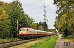 103 245 mit F 336 als TEE "Rheinpfalz" auf dem Weg nach Speyer bei Solingen-Ohligs. (18.10.2025) <i>Foto: Joachim Bügel</i>