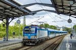 CD 193 978 fährt mit EC 174 (Prag - Flensburg) durch den Bahnhof Rendsburg. (10.07.2025) <i>Foto: Thorsten Eichhorn</i>