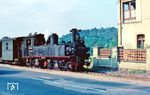 99 1585 auf Sachsens ältester Schmalspurbahn in Schönheide. (07.1976) <i>Foto: Robin Fell</i>