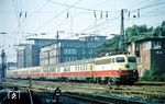 112 491 (Bw Frankfurt/M-1) verlässt mit F 29 "Hanseat" nach Hamburg den Hauptbahnhof in Münster (Westf). (02.09.1970) <i>Foto: Bernd Kappel</i>