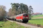 Die Mühldorfer 217 015 mit 217 011 vor GC 47768 bei Kastl (Oberbay). (24.04.2006) <i>Foto: Stefan von Lossow</i>