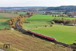Eine 612-Doppeleinheit als RB 80889 (Erfurt - Gera) bei Stadtroda. (13.11.2025) <i>Foto: Joachim Schmidt</i>