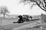 23 088 mit P 2812 nach Heilbronn zwischen Vellberg und Sulzdorf. (07.04.1969) <i>Foto: Robin Fell</i>