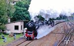 Ausfahrt des Sonderzuges mit 01 1100 und 41 360 aus Dieringhausen. (16.09.1990) <i>Foto: Joachim Bügel</i>