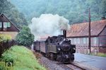99 5903 auf dem Weg nach Alexisbad am Stahlhammer zwischen Mägdesprung und Drahtzug. (17.09.1973) <i>Foto: Robin Fell</i>