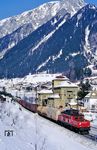 ÖBB 1020.037 (ex E 94 099) als Schiebelok am Dg 69842 zum Arlberg in Flirsch. (18.02.1988) <i>Foto: Joachim Bügel</i>