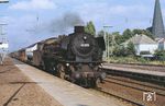 41 213 vom Bw Löhne (Westf) fährt mit einem Güterzug durch den Bahnhof Neubeckum. (17.08.1968) <i>Foto: Robin Fell</i>