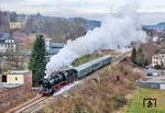 50 3616 dampft mit dem nächsten Sonderzug nach Schlettau aus Schwarzenberg (Erzgeb).  (05.12.2025) <i>Foto: Joachim Schmidt</i>