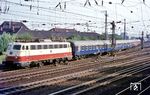 Die Frankfurter 112 486 fährt mit F 122 "Gambrinus" (München - Hamburg) aus Münster (Westf) Hbf. (18.08.1971) <i>Foto: Bernd Kappel</i>