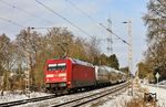 Mit der funktionsuntüchtigen 146 560 und einem IC2-Wagenpark kehrte 101 009 als FbZ 27879 aus Wuppertal bei Solingen zurück nach Köln. (07.01.2026) <i>Foto: Joachim Bügel</i>