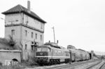 132 120 (Bw Eisenach) mit P 6920 nach Nordhausen am Abzweig "El" (Erfurt Leipziger Straße) in Erfurt. (14.07.1984) <i>Foto: Thomas Fischer</i>