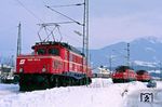 ÖBB 1020.001, 1020.012 und 1020.006 in der Zugförderungsstelle Saalfelden. (23.02.1988) <i>Foto: Joachim Bügel</i>