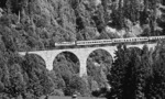 Eine unerkannt gebliebene 139 mit E 3637 nach Freiburg auf der 144 m langen und 37 m hohen Ravennabrücke im Höllental. (15.08.1983) <i>Foto: Frank Lüdecke</i>