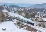Der "Rodelblitz" mit 41 1144 der IGE Werrabahn Eisenach unterwegs in Wasungen. (01.02.2026) <i>Foto: Joachim Schmidt</i>