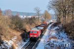 232 472 mit EZ 45366 (Cheb - Nürnberg Rbf) in Thansüß bei Freihung. (23.01.2026) <i>Foto: Atijana Schmidt</i>