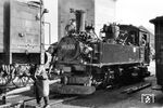 99 530 (Hartmann, Baujahr 1896) rangiert im Bahnhof Wermsdorf (b Oschatz) an der Bahnstrecke nach Neichen. (08.1967) <i>Foto: Fritz Herold</i>