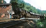 50 807 (Bw Osnabrück) passiert den heute aufgelassenen Schrankenposten 132 bei Vehrte. (13.08.1968) <i>Foto: Robin Fell</i>