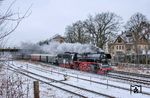 35 1097 mit Sonderzug DRC 26945 (Dresden - Zittau) in Radeberg. (16.02.2026) <i>Foto: Joachim Schmidt</i>