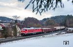 233 521 mit dem Umleitergüterzug EZ 45366 (Cheb - Nürnberg) bei Etzelwang. (18.02.2026) <i>Foto: Joachim Schmidt</i>