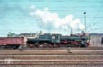 Nach einem Besuch im AW Weiden (Oberpf) dampft 38 3108 vom Bw Darmstadt als Lz durch Nürnberg Hbf auf dem Weg zurück in ihre Heimat. (05.1963) <i>Foto: Rolf Hahmann</i>