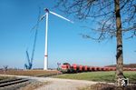 WLE 56 auf dem Weg nach Warstein an der Windradbaustelle bei Anröchte. (03.03.2026) <i>Foto: Joachim Schmidt</i>
