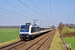 TRI 145 040 mit RB 89413 auf der Fahrt nach Neuss bei Krefeld-Oppum. (09.03.2026) <i>Foto: Zeno Pillmann</i>