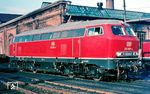 215 008 (Inbetriebnahme am 12.07.1969 beim Bw Ulm) im Bw Friedrichshafen. (12.1969) <i>Foto: Rolf Hahmann</i>