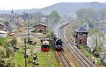 41 1231 befördert den D 503 (Stralsund - Saalfeld/Saale) in Uhlstädt. (30.04.1991) <i>Foto: Joachim Bügel</i>