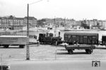DSB F 482 fährt in das Kopenhagener Hafengelände. (08.1961) <i>Foto: Jürgen Hagemann</i>
