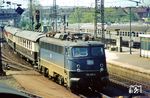 110 469 vom Bw Köln-Deutzerfeld mit einem Sonderzug zum 20-jährigen Jubiläum des Landschaftsverbands Rheinland von Köln nach Bad Salzuflen in Münster (Westf) Hbf. (21.05.1973) <i>Foto: Bernd Kappel</i>