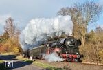 Eindrucksvoll verabschiedete sich die 90 Jahre alte 03 2155 nach fünf Tagen störungsfreien Betriebs in Neustadt (Orla). (30.03.2026) <i>Foto: Atijana Schmidt</i>