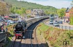 01 1104 bringt in Goslar den Leerreisezug zur Abstellung nach Oker. (02.05.2026) <i>Foto: Joachim Schmidt</i>