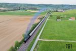 Auf dem Abschnitt zwischen Reelsen und Langeland war 01 1104 mit ihrem 9-Wagenzug kaum schneller unterwegs als früher die 44er mit ihren Güterzügen. (02.05.2026) <i>Foto: Joachim Schmidt</i>