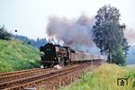 001 192 mit E 1649 aus Bamberg am Ende der Schiefen Ebene kurz vor dem Bahnhof Marktschorgast.  (12.07.1971) <i>Foto: Robin Fell</i>