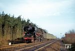 012 081 mit E 1806 nach Essen nahe der Blockstelle Mehringen zwischen Leschede und Salzbergen. (17.04.1973) <i>Foto: Robin Fell</i>
